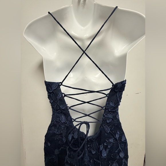 Source Unknown Midnight Blue Floral Maxi Dress - Picture 10 of 13